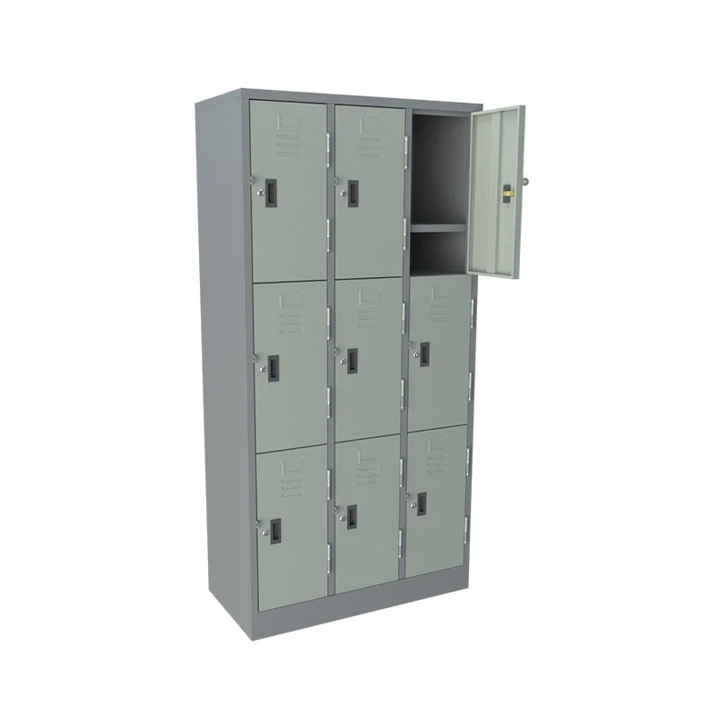 9-compartments locker with embedded handles - Image 2